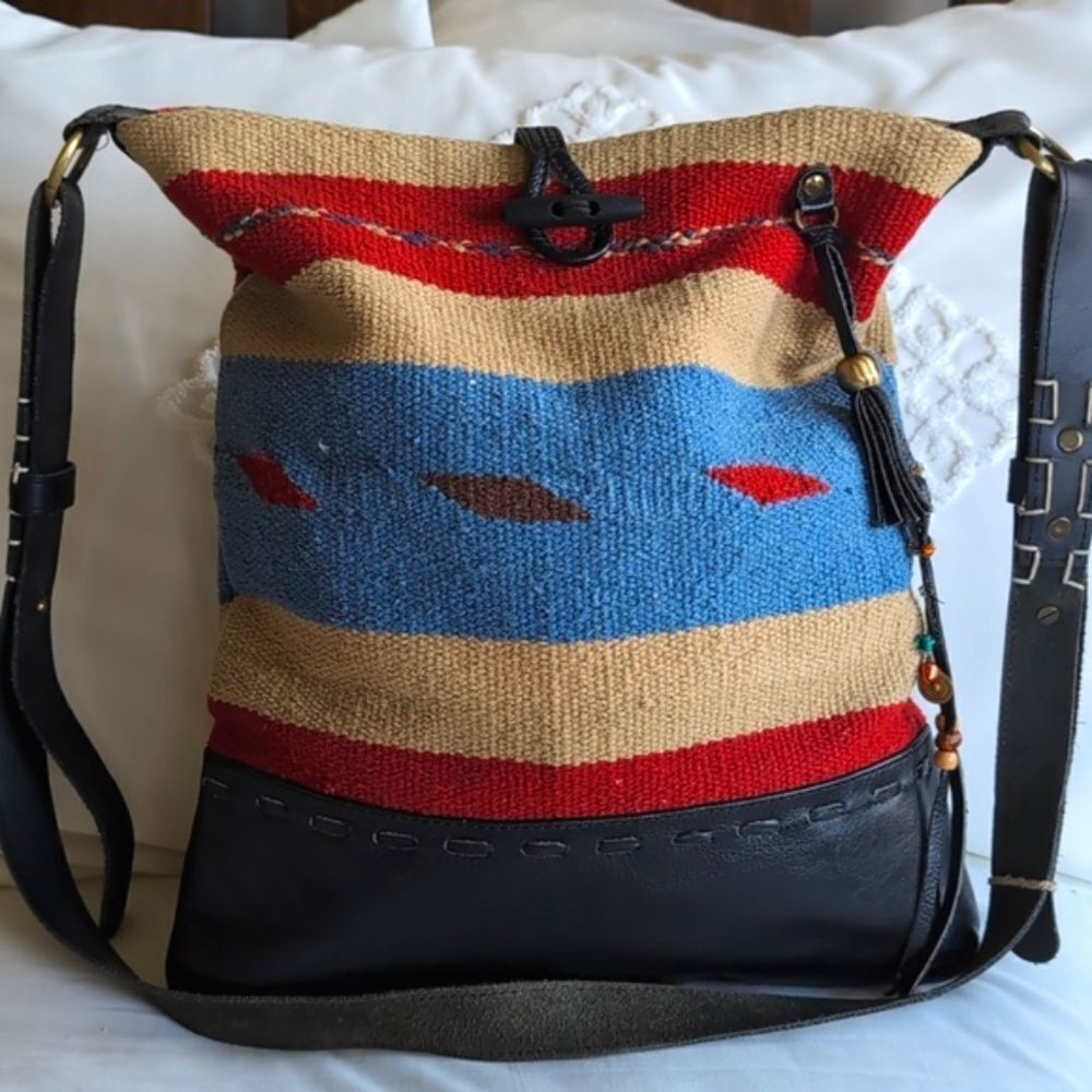 RAJ Anthropology  90s Kilim Dhurrie Carpet Bag